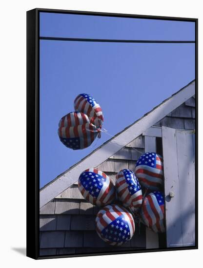 Flag Balloons Flying Out of a Small Door-Gary D^ Ercole-Framed Stretched Canvas