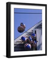 Flag Balloons Flying Out of a Small Door-Gary D^ Ercole-Framed Photographic Print