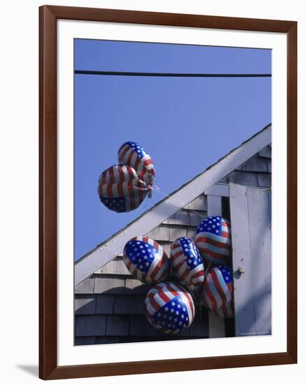 Flag Balloons Flying Out of a Small Door-Gary D^ Ercole-Framed Photographic Print
