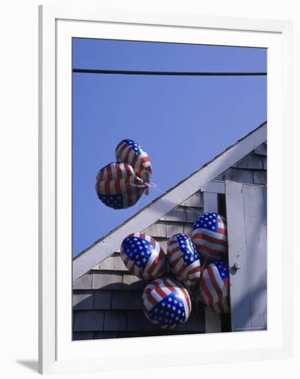 Flag Balloons Flying Out of a Small Door-Gary D^ Ercole-Framed Photographic Print