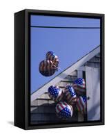 Flag Balloons Flying Out of a Small Door-Gary D^ Ercole-Framed Stretched Canvas