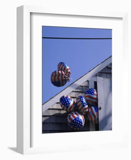 Flag Balloons Flying Out of a Small Door-Gary D^ Ercole-Framed Photographic Print