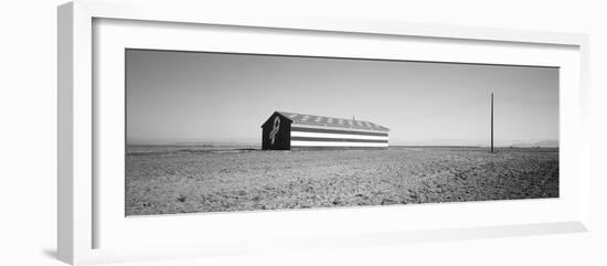 Flag Barn Along Highway 41, Fresno, California, USA-null-Framed Photographic Print
