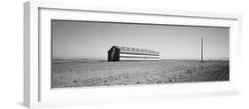 Flag Barn Along Highway 41, Fresno, California, USA-null-Framed Photographic Print