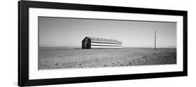 Flag Barn Along Highway 41, Fresno, California, USA-null-Framed Photographic Print