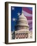 Flag Behind U.S. Capitol-Joseph Sohm-Framed Photographic Print