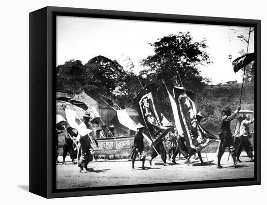 Flag Carriers, Singapore, 1900-null-Framed Stretched Canvas