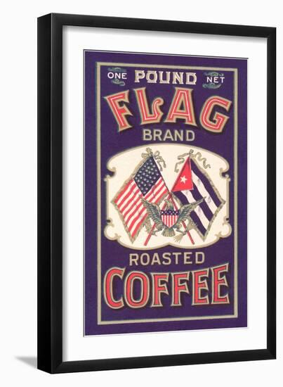 Flag Coffee Label-null-Framed Art Print