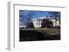Flag Flying at Half-Staff outside White House-null-Framed Photographic Print