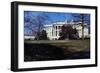 Flag Flying at Half-Staff outside White House-null-Framed Photographic Print