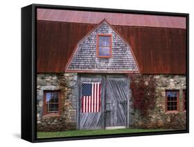 Flag Hanging on Barn Door-Owaki - Kulla-Framed Stretched Canvas