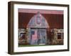 Flag Hanging on Barn Door-Owaki - Kulla-Framed Photographic Print