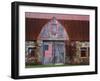 Flag Hanging on Barn Door-Owaki - Kulla-Framed Photographic Print