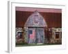 Flag Hanging on Barn Door-Owaki - Kulla-Framed Photographic Print