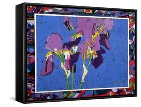 Flag Irises-Frances Treanor-Framed Stretched Canvas