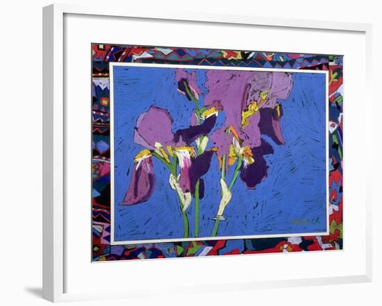 Flag Irises-Frances Treanor-Framed Giclee Print