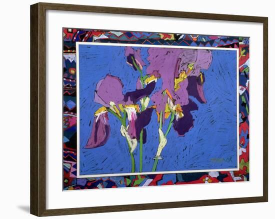 Flag Irises-Frances Treanor-Framed Giclee Print