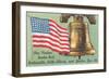 Flag, Liberty Bell and Pledge-null-Framed Art Print