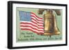 Flag, Liberty Bell and Pledge-null-Framed Art Print