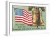 Flag, Liberty Bell and Pledge-null-Framed Art Print