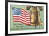 Flag, Liberty Bell and Pledge-null-Framed Premium Giclee Print