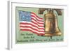 Flag, Liberty Bell and Pledge-null-Framed Art Print