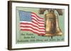 Flag, Liberty Bell and Pledge-null-Framed Art Print