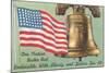 Flag, Liberty Bell and Pledge-null-Mounted Art Print