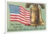 Flag, Liberty Bell and Pledge-null-Framed Art Print