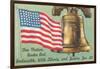 Flag, Liberty Bell and Pledge-null-Framed Art Print