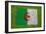 Flag of Algeria on Grass-raphtong-Framed Art Print