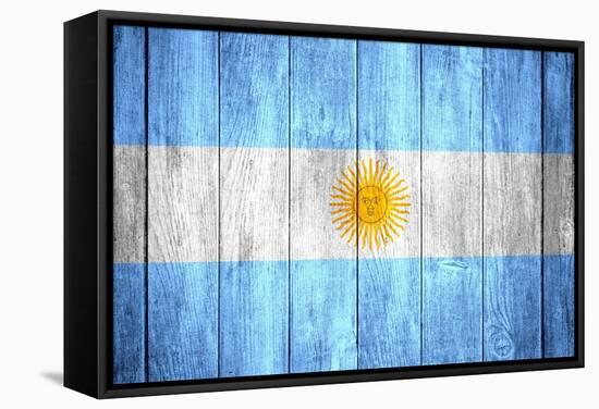 Flag Of Argentina-Miro Novak-Framed Stretched Canvas