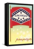 Flag of Arkansas-null-Framed Stretched Canvas