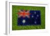 Flag of Australia on Grass-raphtong-Framed Premium Giclee Print