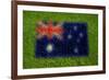 Flag of Australia on Grass-raphtong-Framed Art Print