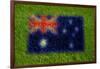 Flag of Australia on Grass-raphtong-Framed Art Print