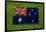 Flag of Australia on Grass-raphtong-Framed Art Print