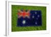 Flag of Australia on Grass-raphtong-Framed Art Print