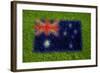 Flag of Australia on Grass-raphtong-Framed Art Print