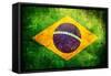 Flag Of Brasil-Cla78-Framed Stretched Canvas