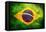 Flag Of Brasil-Cla78-Framed Stretched Canvas