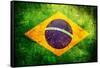 Flag Of Brasil-Cla78-Framed Stretched Canvas