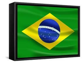 Flag Of Brazil-talitha-Framed Stretched Canvas