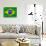 Flag Of Brazil-talitha-Art Print displayed on a wall