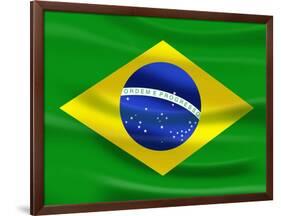 Flag Of Brazil-talitha-Framed Art Print