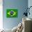 Flag Of Brazil-talitha-Art Print displayed on a wall