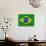 Flag Of Brazil-talitha-Art Print displayed on a wall