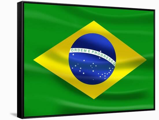 Flag Of Brazil-talitha-Framed Stretched Canvas