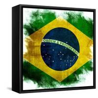 Flag Of Brazil-ilolab-Framed Stretched Canvas