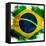 Flag Of Brazil-ilolab-Framed Stretched Canvas